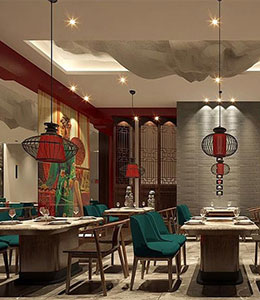 辣都麻府火鍋店桌椅裝修效果圖