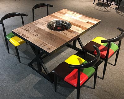 高檔火鍋店餐桌椅_型號(hào)HP001