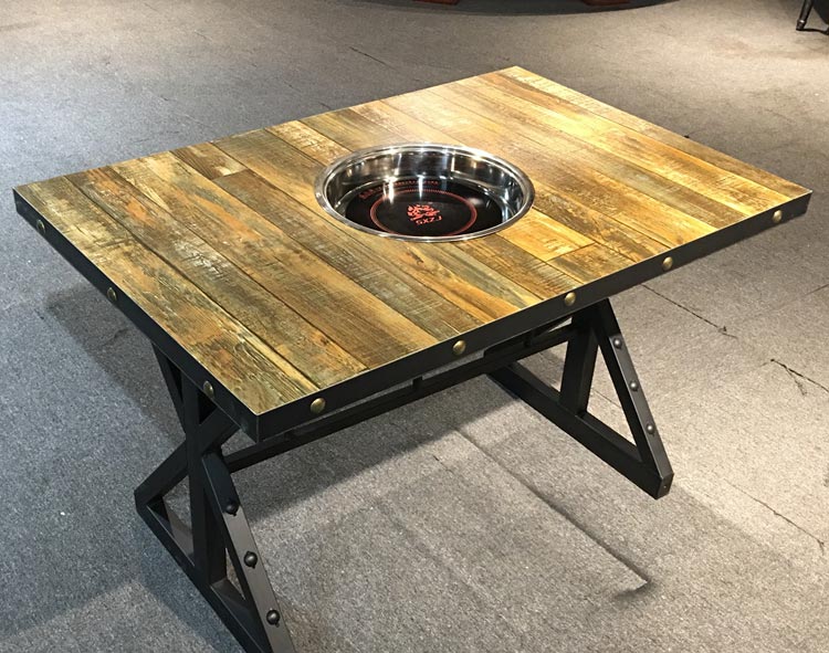 高檔火鍋店餐桌產品實拍圖片