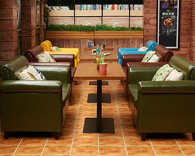 快餐店卡座沙發_型號CT002