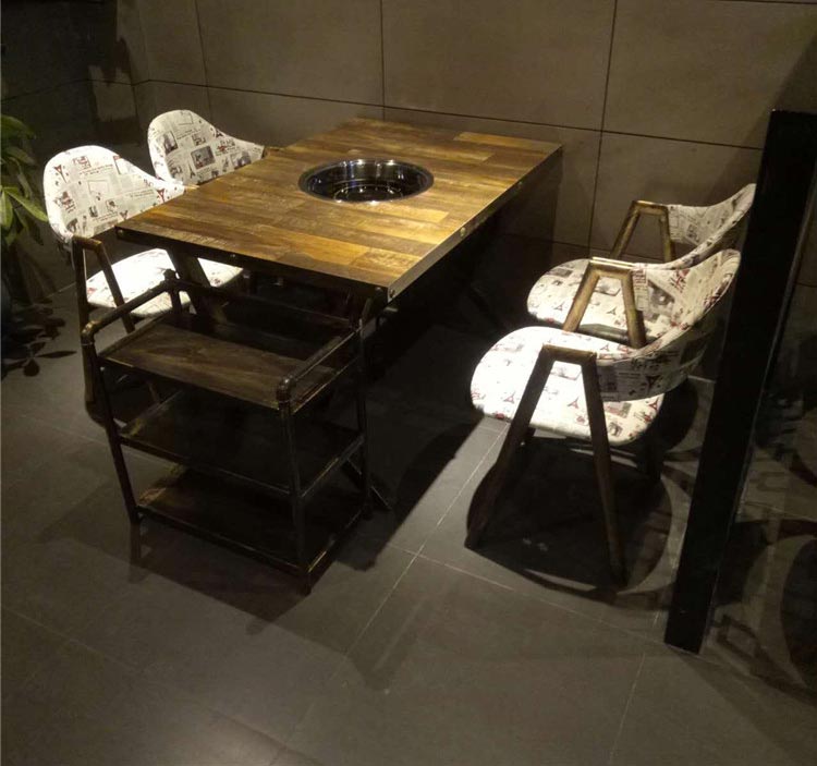 夢達實木火鍋桌子裝修效果圖