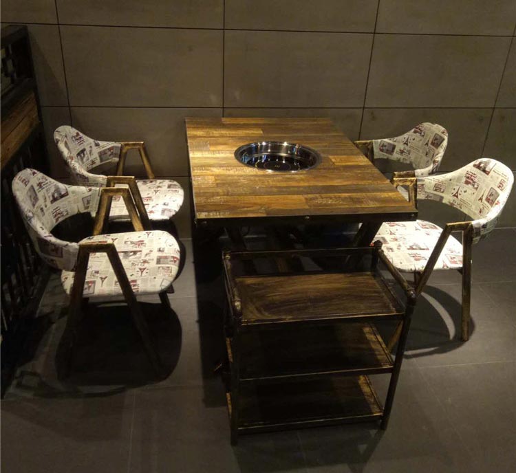 夢達實木火鍋桌子裝修效果圖