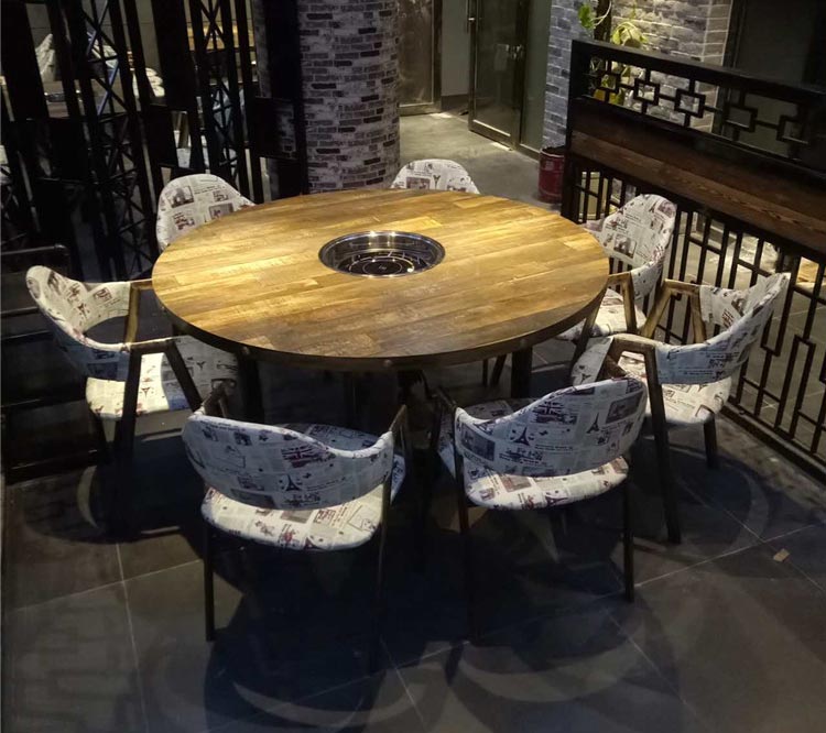 夢達實木火鍋圓桌裝修效果圖