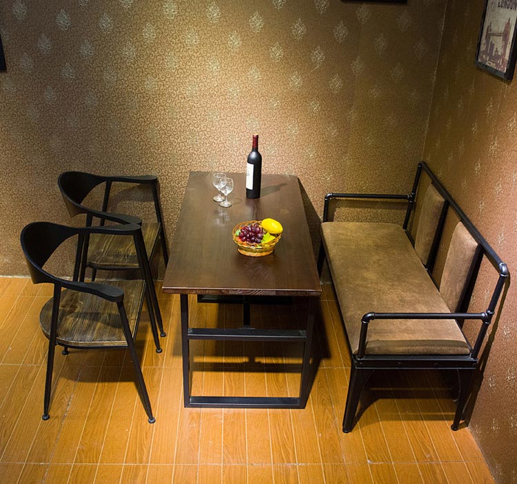 夢達鋼木快餐桌椅裝修效果圖