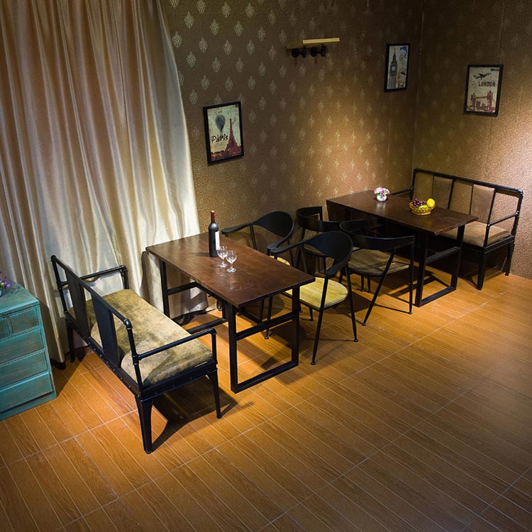 夢達鋼木快餐桌椅裝修效果圖