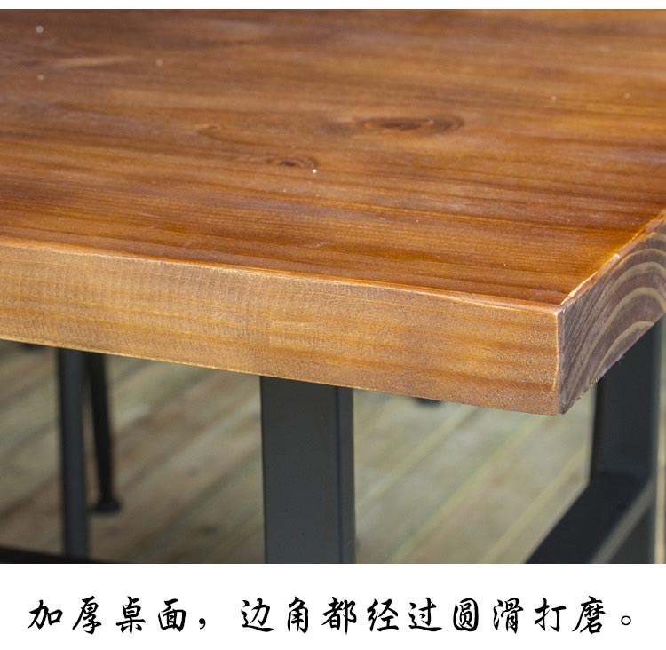 夢達鋼木快餐桌加厚桌面特寫