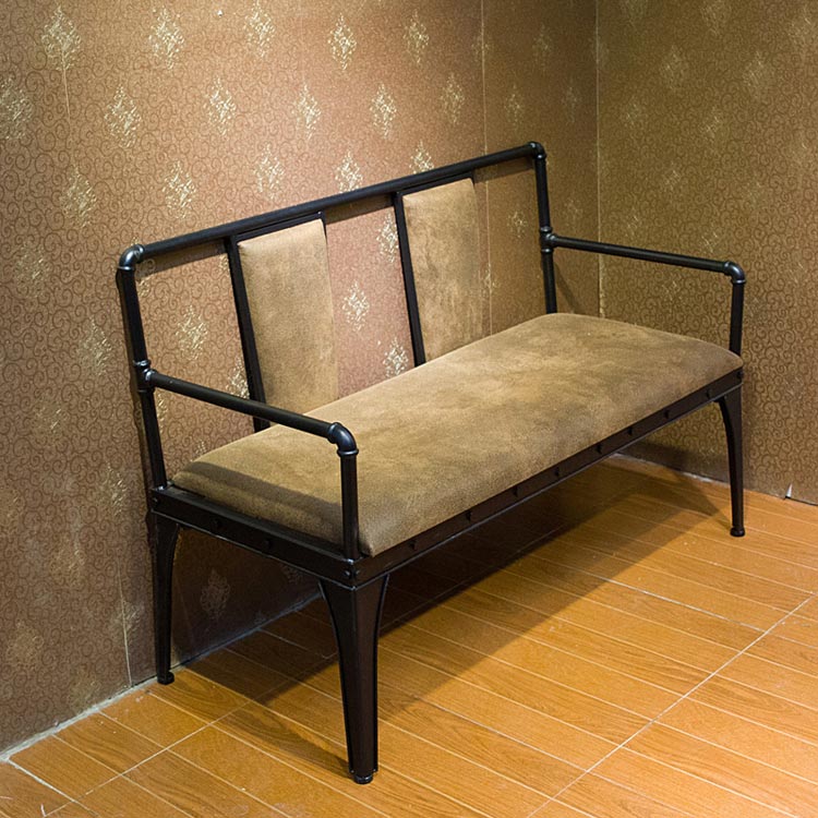 夢達鋼木快餐椅（雙人）實拍圖片