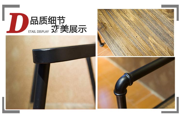 夢達鋼木快餐桌椅細節圖片