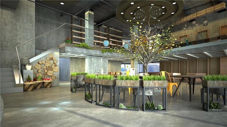 夢(mèng)花樹火鍋店桌椅裝修效果圖