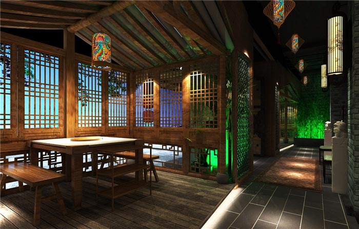 小龍坎火鍋?zhàn)酪窝b修效果圖