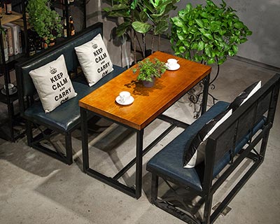 卡座餐桌椅_型號WR010