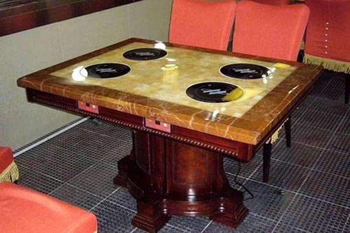 大理石火鍋桌圖片