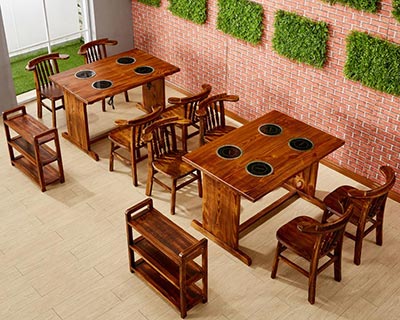 火燒木火鍋桌椅_型號HP020