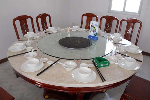 大理石火鍋桌圖片