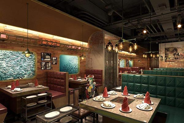 火鍋桌椅效果圖