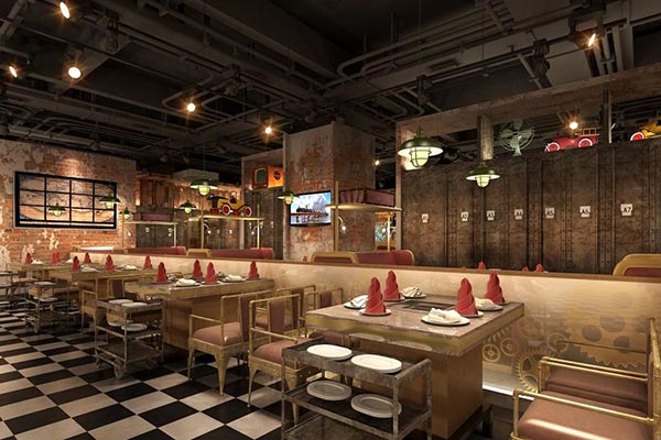 實木火鍋桌椅圖片